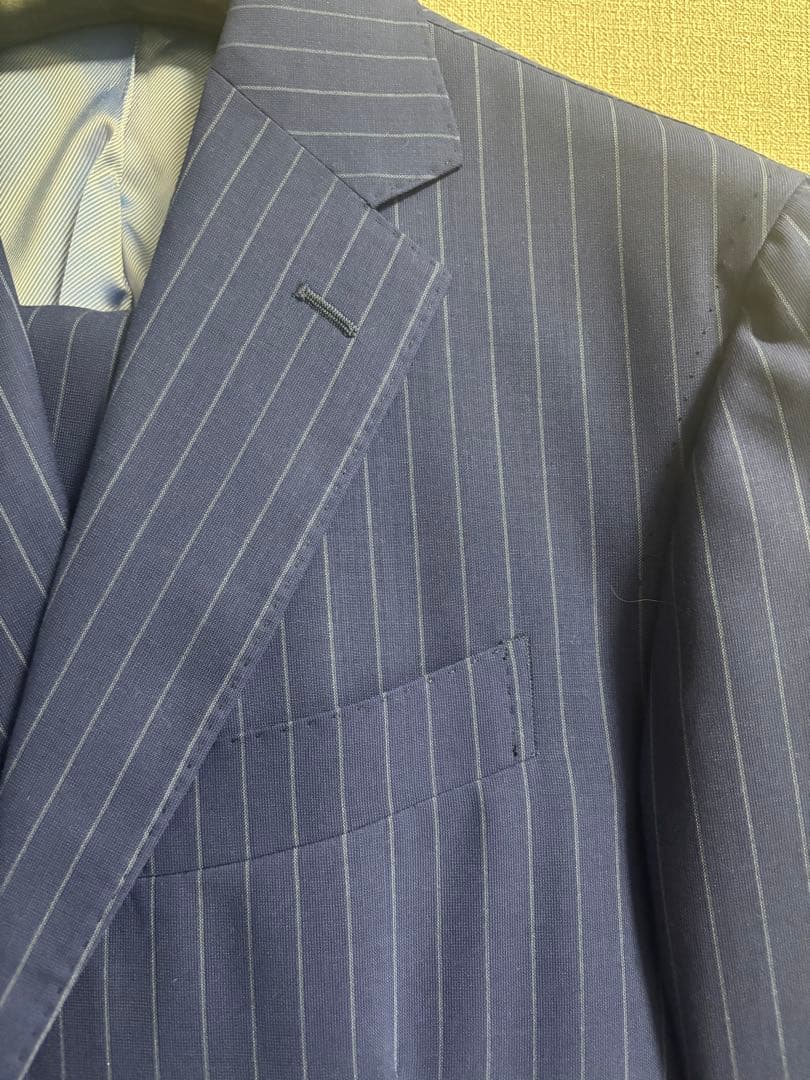 Stile Latino ネイビーブルー　ストライプスーツ 48