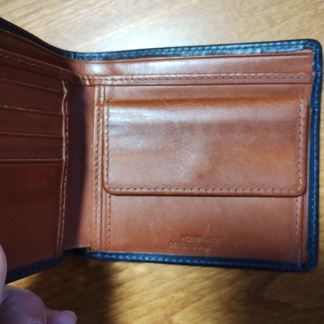 【良品】Whitehouse Cox 二つ折り財布 ホースハイド　黒