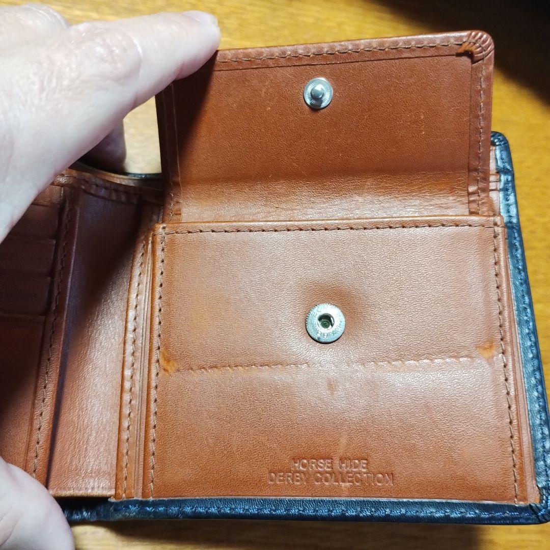 【良品】Whitehouse Cox 二つ折り財布 ホースハイド　黒