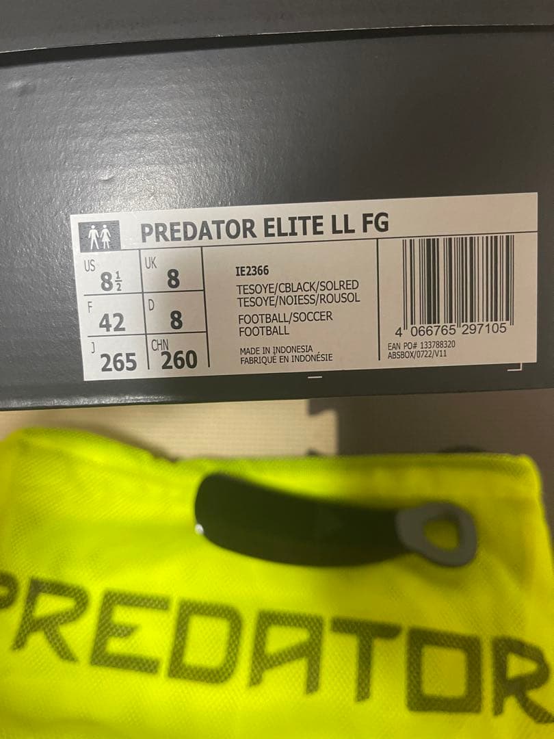 adidas アディダス　プレデターL Elite HG/AG 26.5