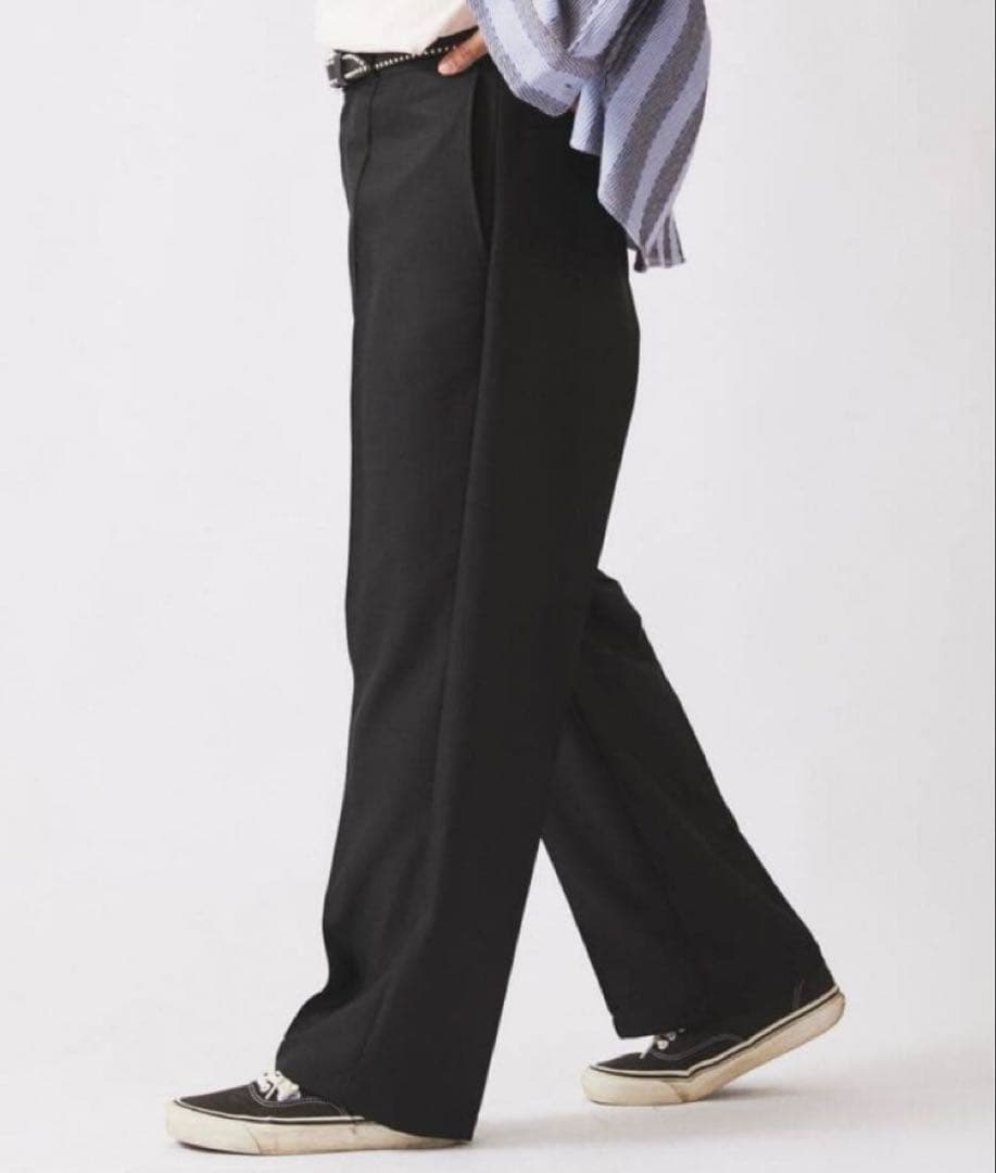 【完売】 relume別注 ディッキーズ ピンタック ワイドスラックス M 黒