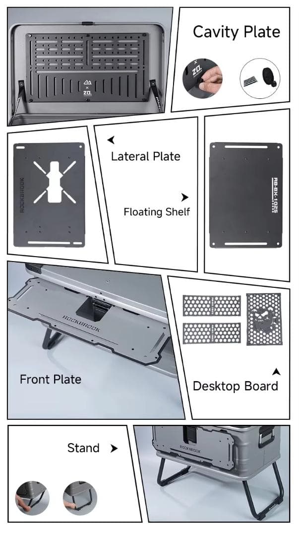 アルミ コンテナ ボックス 50L スタンド付