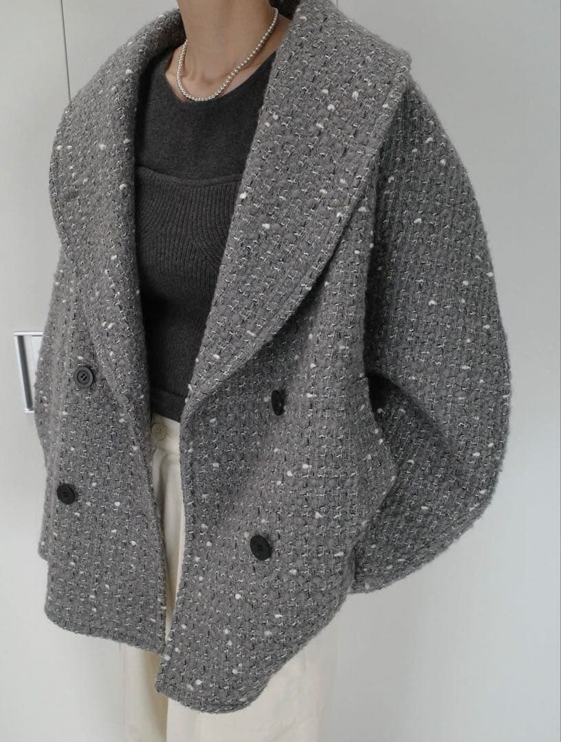 ジャケット・アウター CLANE MINAMI TANAKA OVER TWEED COAT