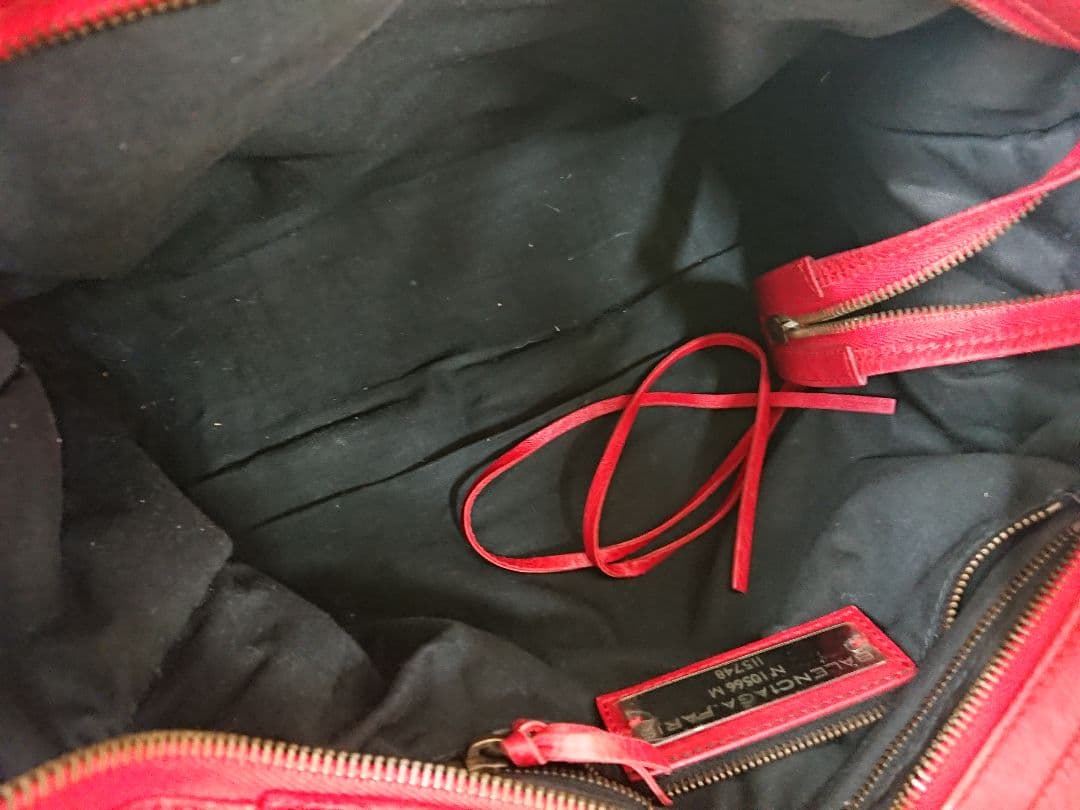 B バレンシアガ 2WAY ザ・シティ The City エディターズバッグ 赤