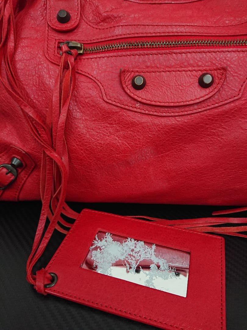 B バレンシアガ 2WAY ザ・シティ The City エディターズバッグ 赤