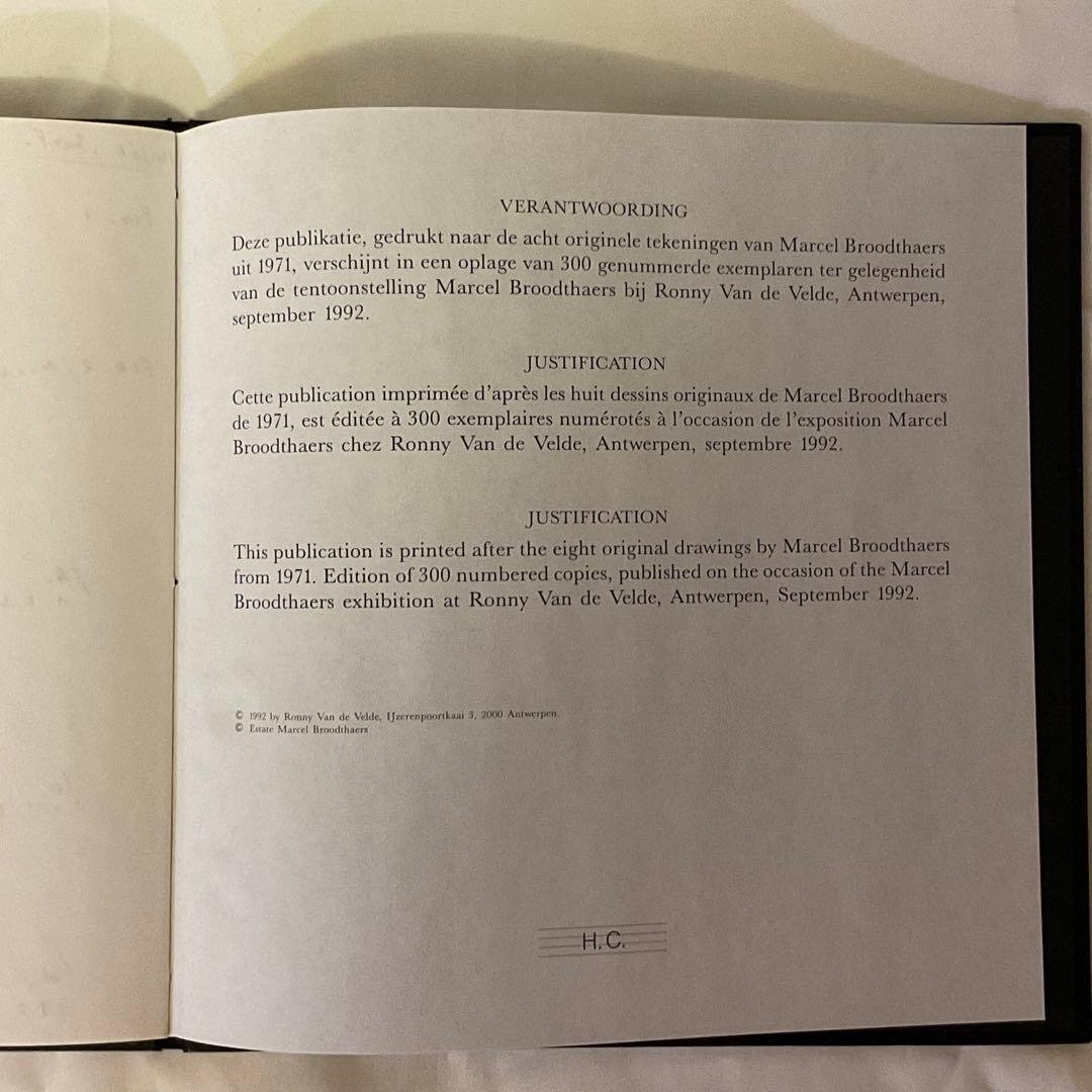 値下げ　Marcel Broodthaers 作品集　限定300部　希少