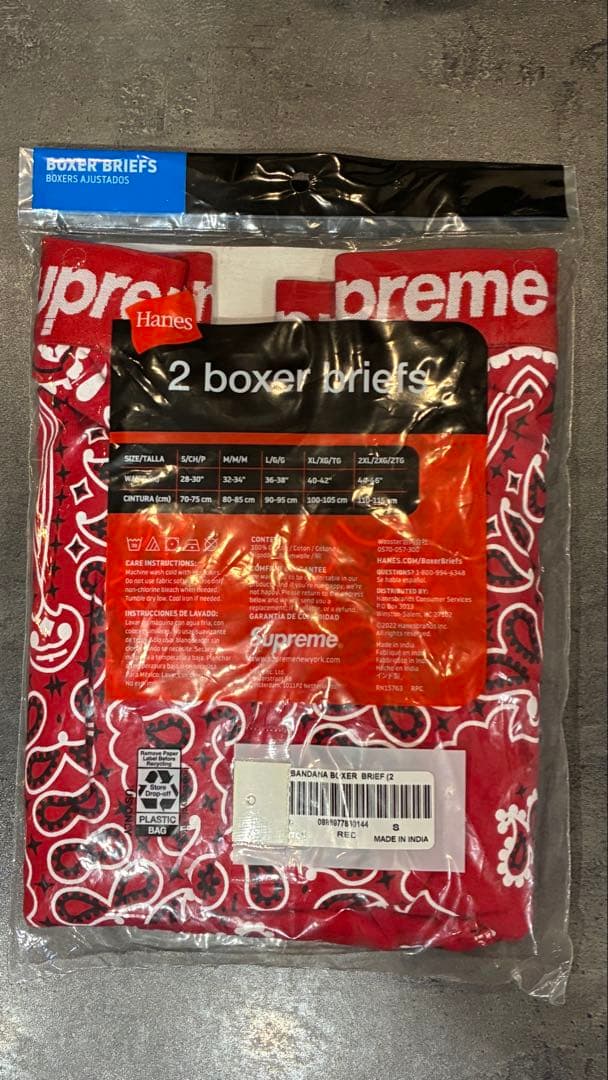 Supreme Hanes boxer ボクサーパンツ 2枚セット バンダナ