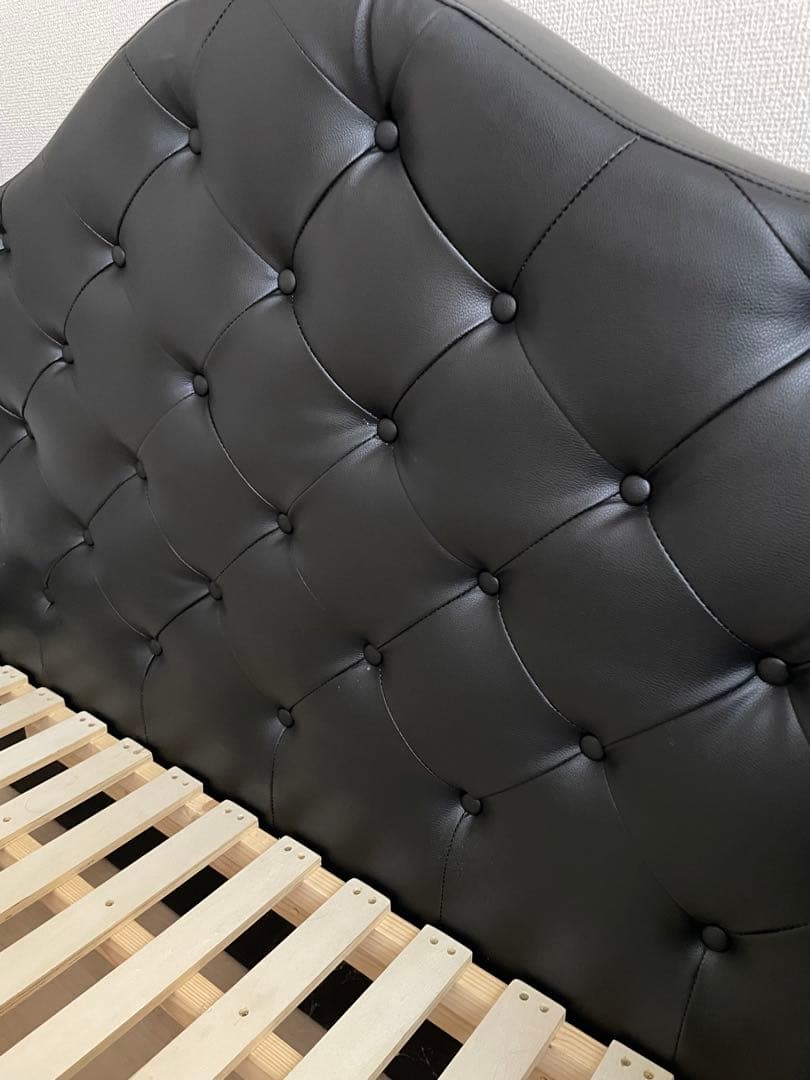 新入り　ベッドフレーム　セミダブル　ハイバック　アンティーク