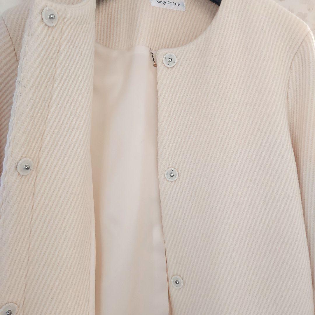 C*︎様 Ketty Chérie ロングコート アイボリー ケティシェリー L
