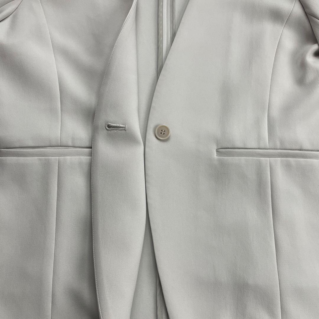 極美品　ソージュ　SOÉJU　ノーカラージャケット　ライトグレー　Lサイズ