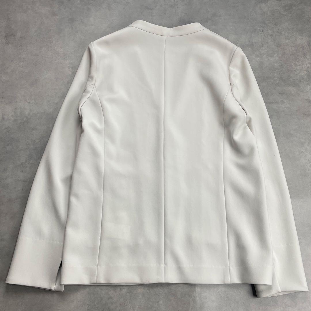 極美品　ソージュ　SOÉJU　ノーカラージャケット　ライトグレー　Lサイズ