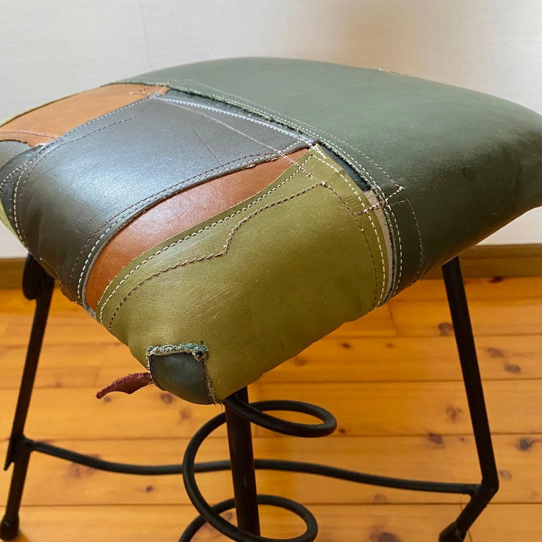 スツール KINTA STUDIO 曽田耕 アイアン レザー