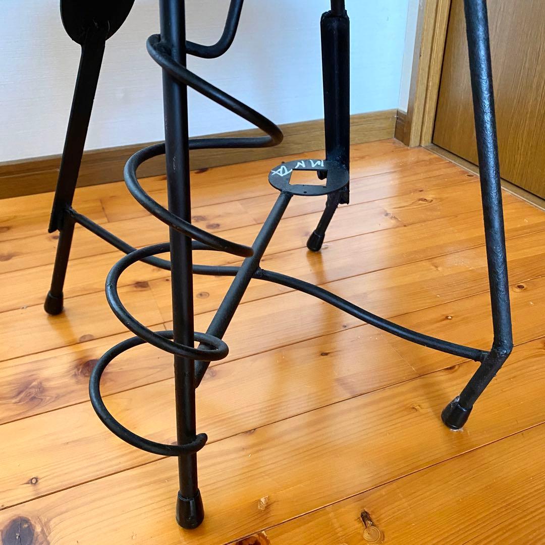 スツール KINTA STUDIO 曽田耕 アイアン レザー