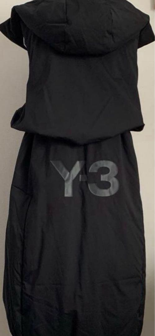 ヨウジヤマモト Y-3 ワイスリー　ロングダウンベスト　フード付コート