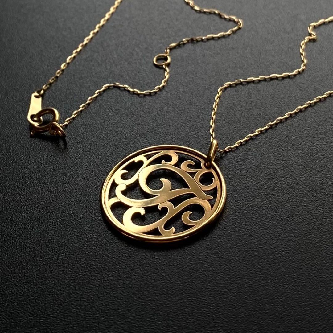 con affetto K18 イエローゴールド イニシャル ネックレス