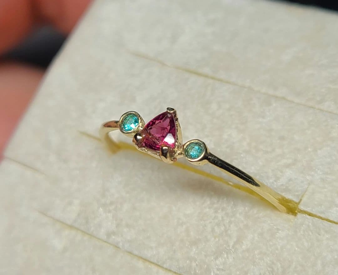 minはるビビッドレッドカラー★ブラジル産ルベライト★オーダー