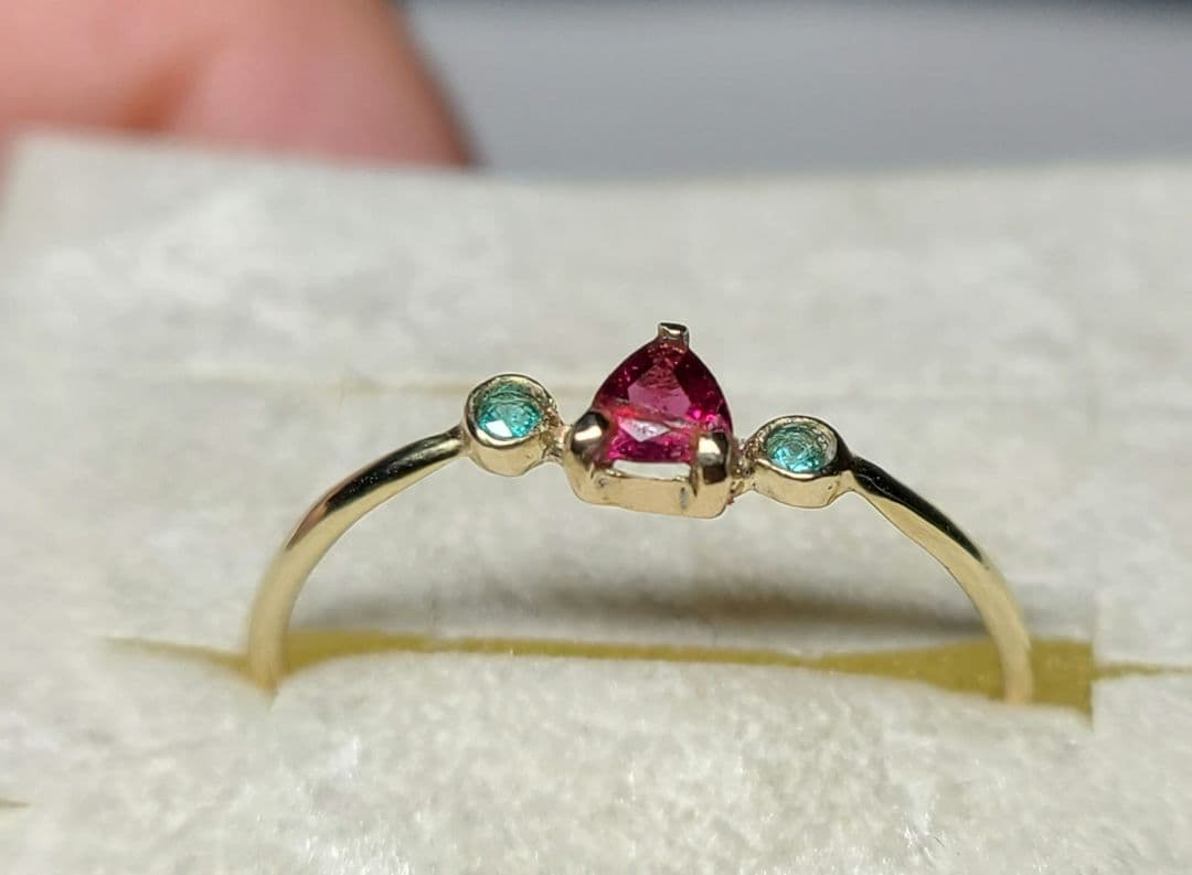 minはるビビッドレッドカラー★ブラジル産ルベライト★オーダー