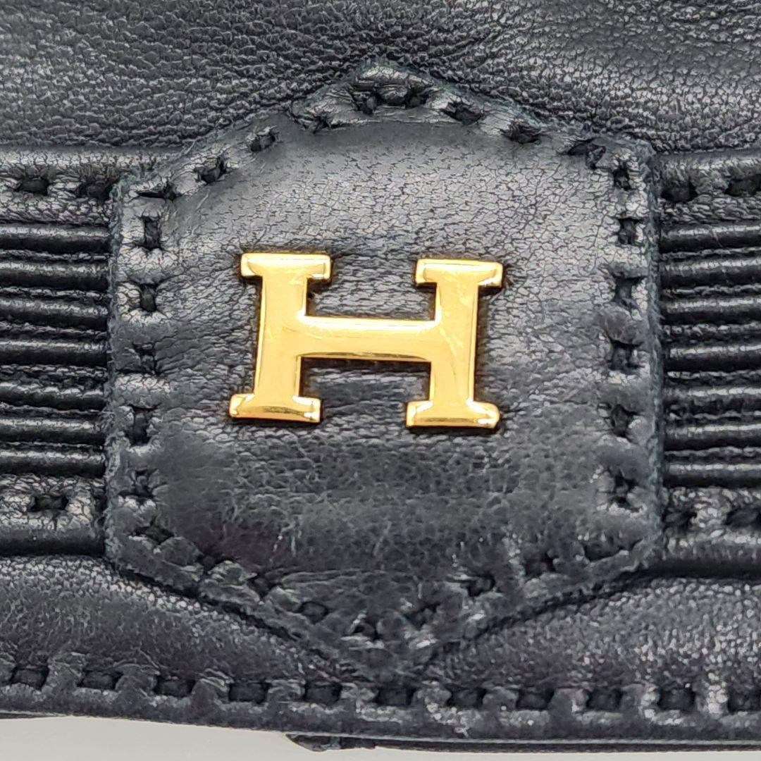 【 高級ラムスキン 】 エルメス　手袋　レザーグローブ　Ｈロゴ　ゴールド金具