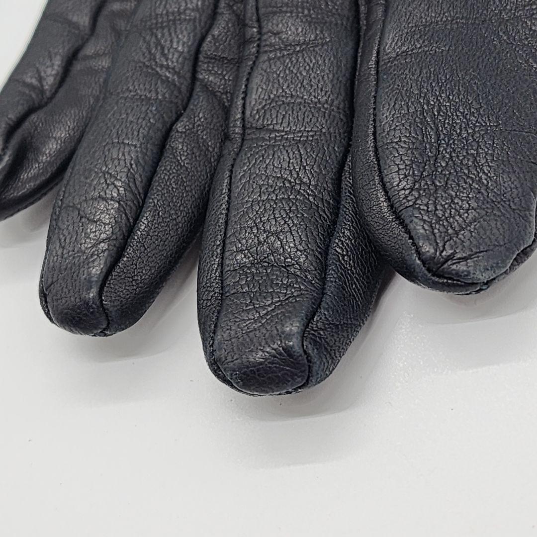 【 高級ラムスキン 】 エルメス　手袋　レザーグローブ　Ｈロゴ　ゴールド金具