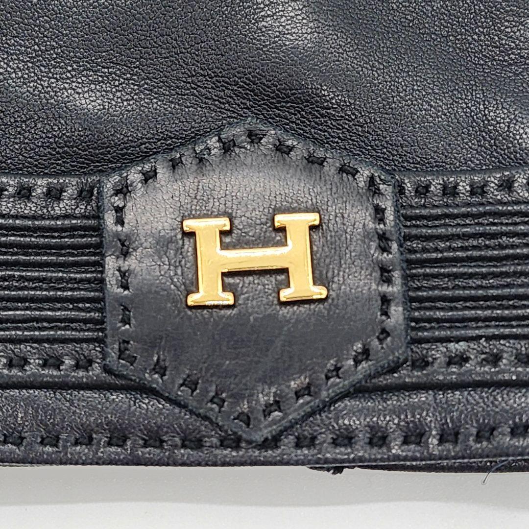 【 高級ラムスキン 】 エルメス　手袋　レザーグローブ　Ｈロゴ　ゴールド金具