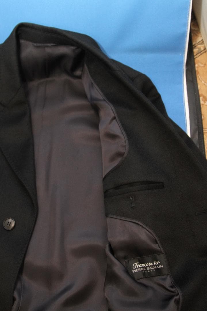 ピエールバルマン チェスターコート カシミヤ100% カシミア★サイズL★美品