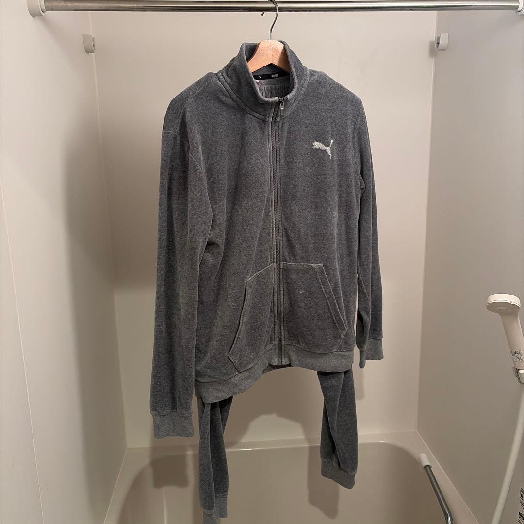しょーきち着用 Puma グレー ベロア上下セット