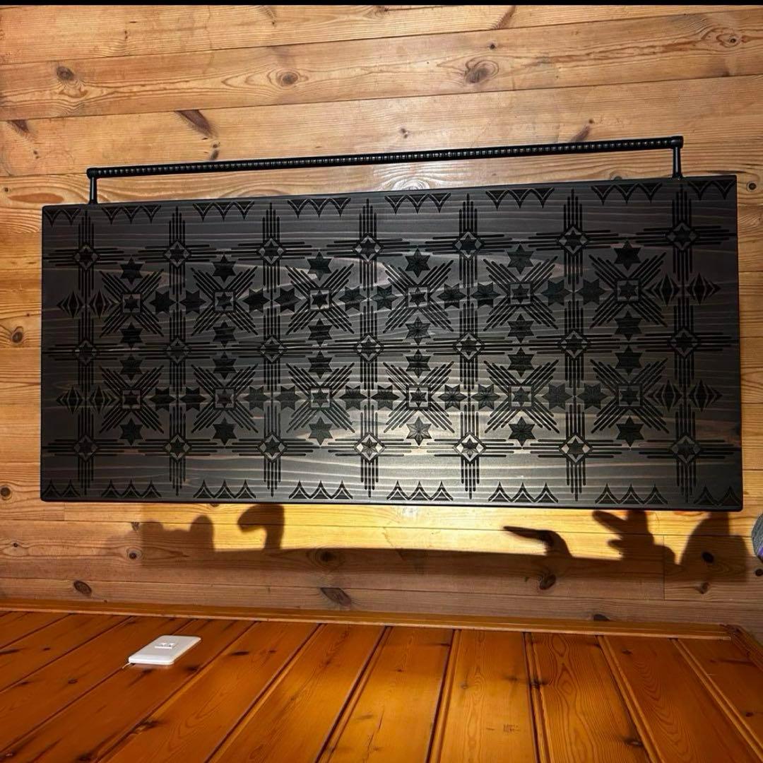 No.542 アイアンローテーブル オルテガテーブル　ネイティブ柄