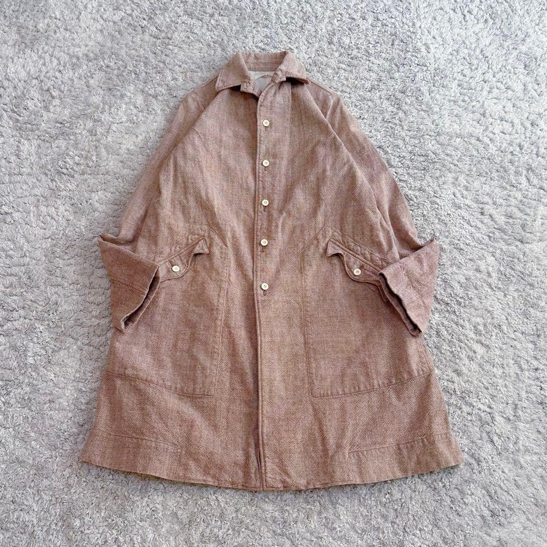 希少カラー【コットン•ツイード×ツイル】45rpm／ステンカラー•ワークコート