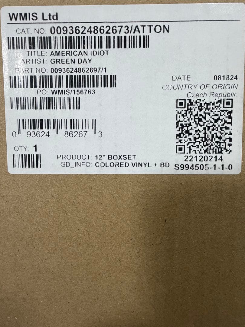 GREEN DAY American Idiot 20th 限定盤 LP