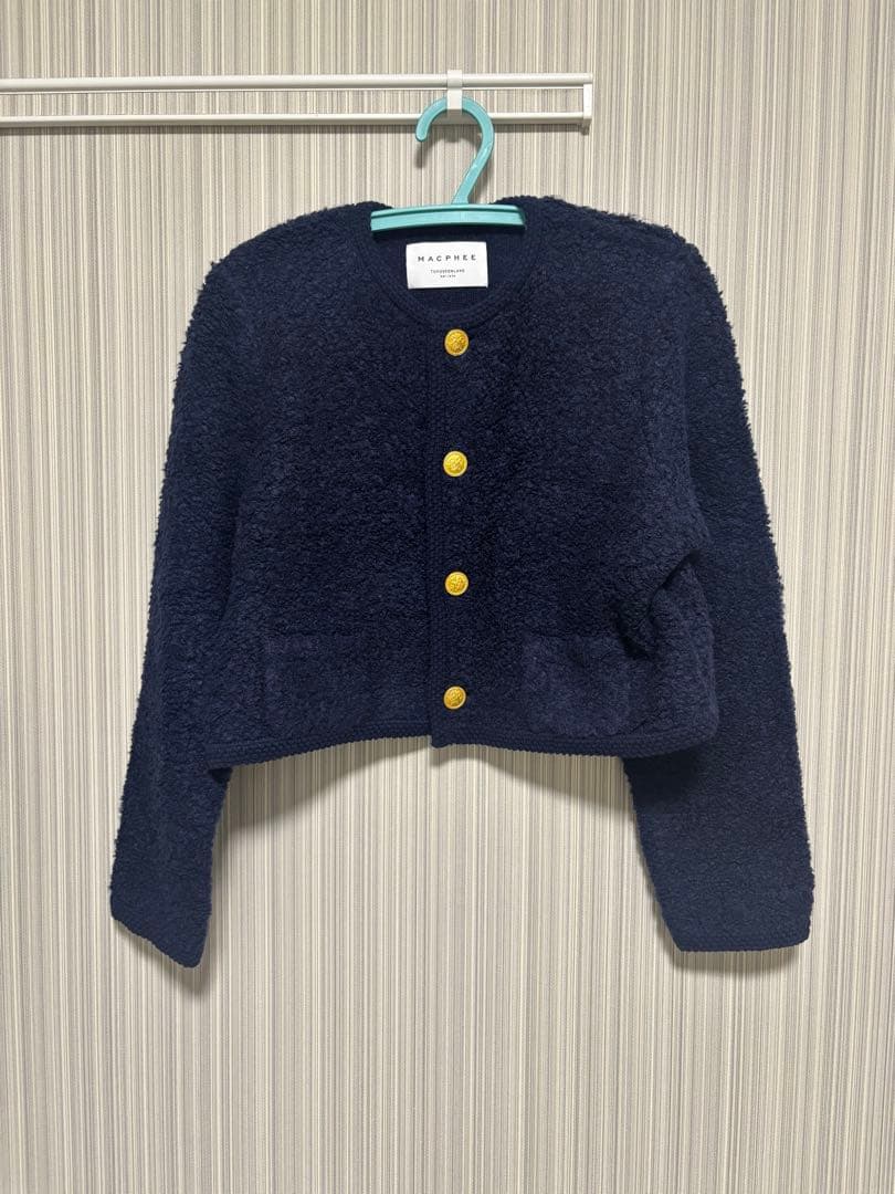 トゥモローランド　MACPHEE ムートンクルーネックカーディガン