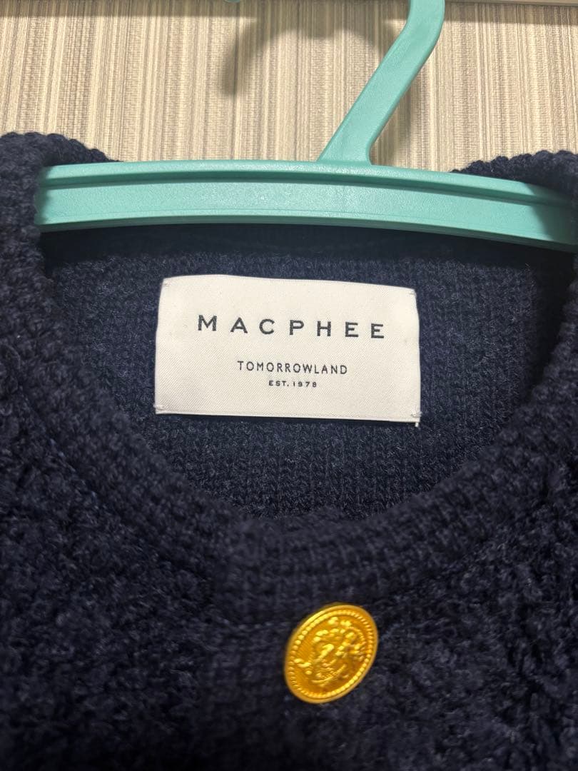 トゥモローランド　MACPHEE ムートンクルーネックカーディガン