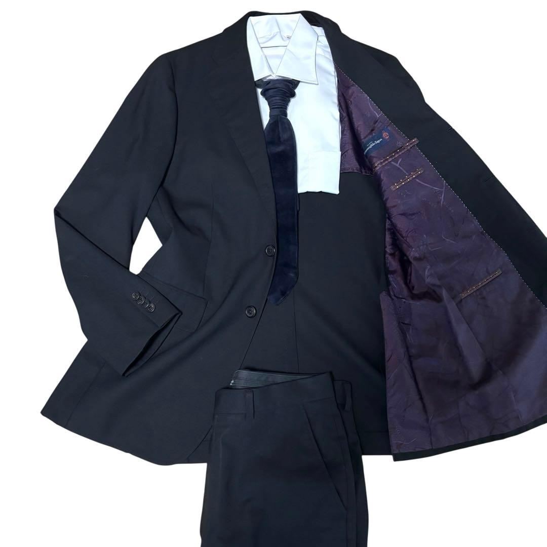 【OK★】ポールスミスロンドン　セットアップ　ゼニア　黒　XL