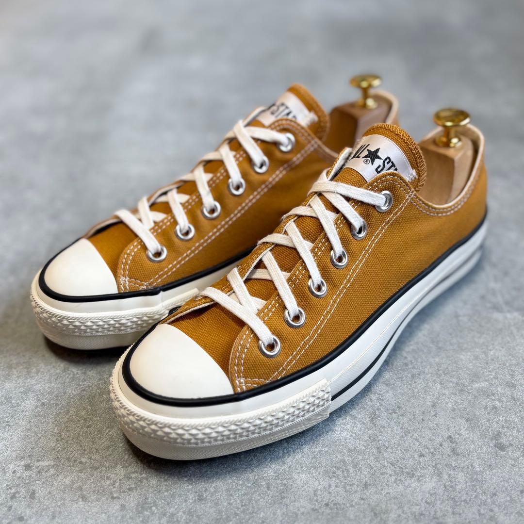 【超美品】日本製 コンバース オールスター ロー スニーカー マスタード 6.5