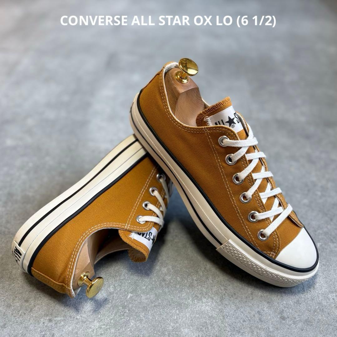 【超美品】日本製 コンバース オールスター ロー スニーカー マスタード 6.5