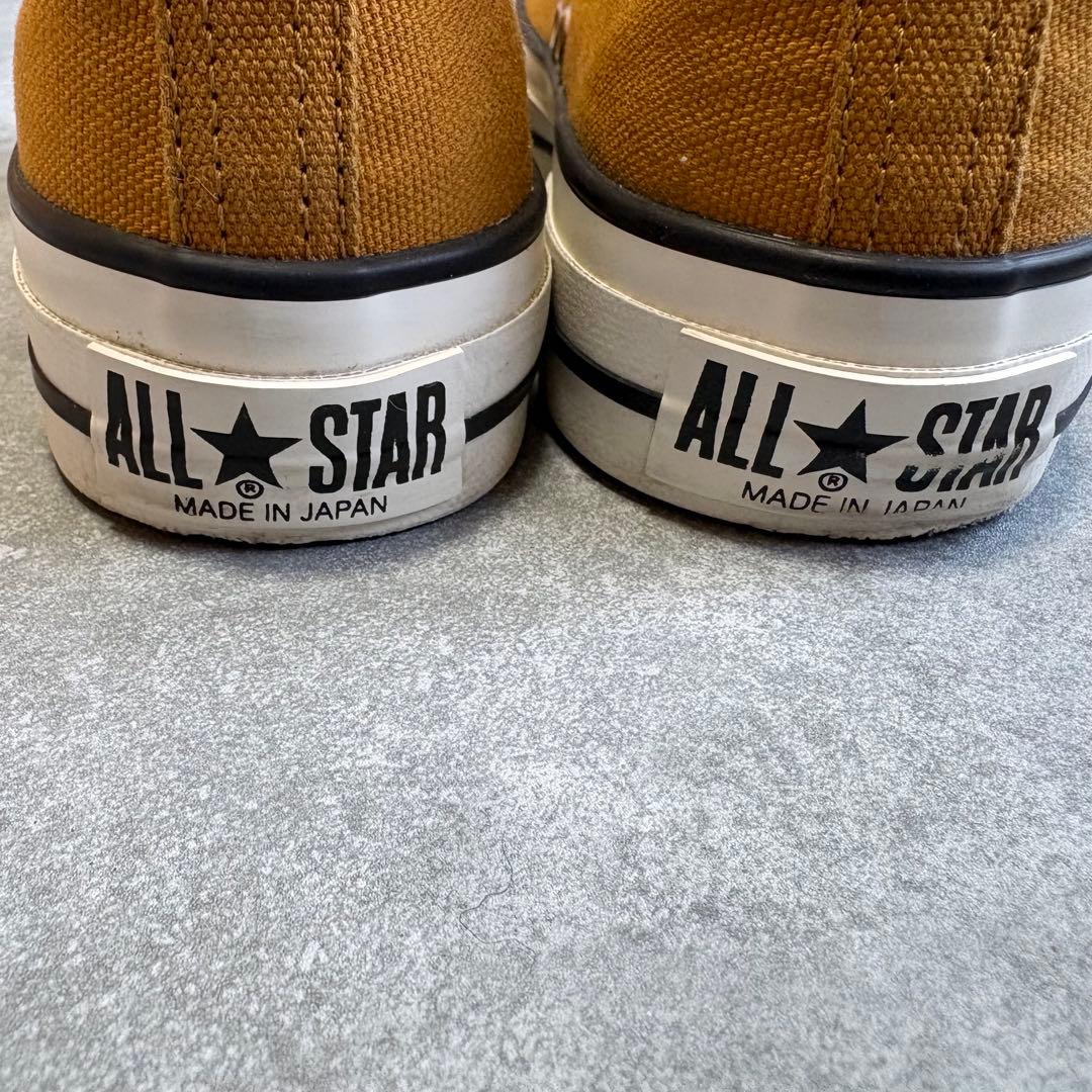【超美品】日本製 コンバース オールスター ロー スニーカー マスタード 6.5