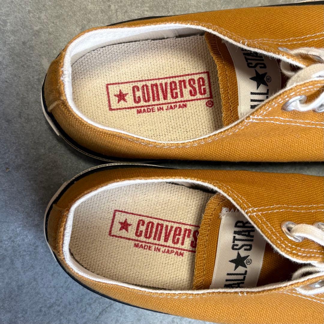 【超美品】日本製 コンバース オールスター ロー スニーカー マスタード 6.5