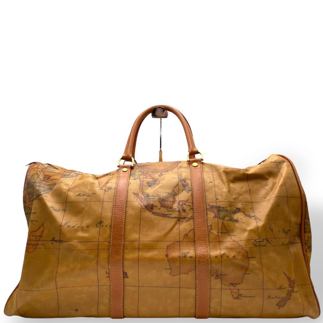 美品 PRIMA CLASSE ボストンバッグ PVC 地図柄 2way 大容量