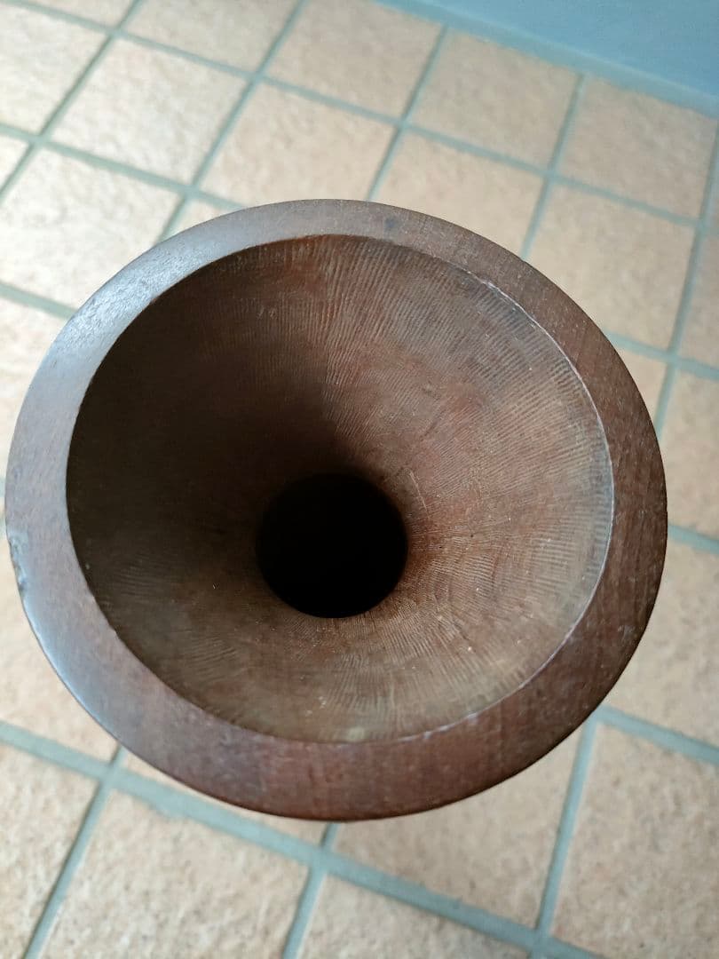 小鼓の胴 李朝錠前蒔絵 傷みあり