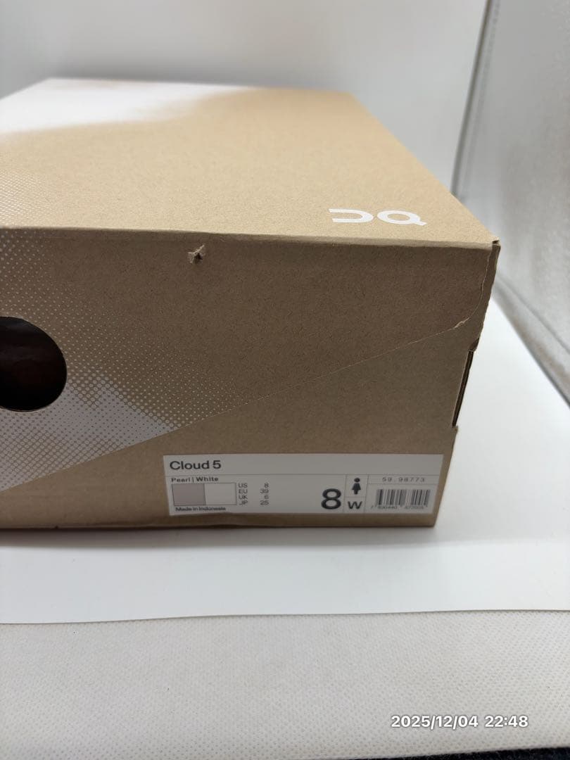 ON Cloud5 ランニングシューズ パール/ホワイト レディース 25cm