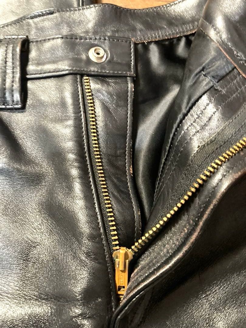 あか【美品】ザ　リアルマッコイズ　Buco ホースハイドパンツ 28 茶芯