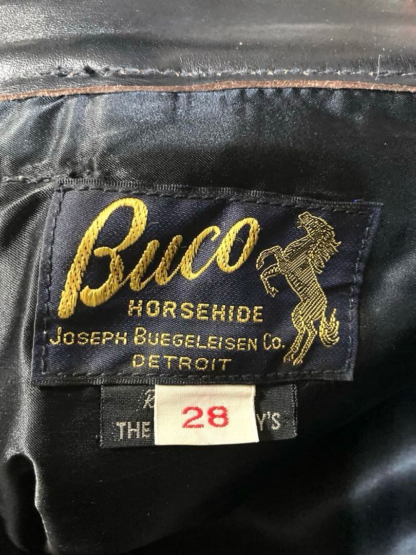 あか【美品】ザ　リアルマッコイズ　Buco ホースハイドパンツ 28 茶芯