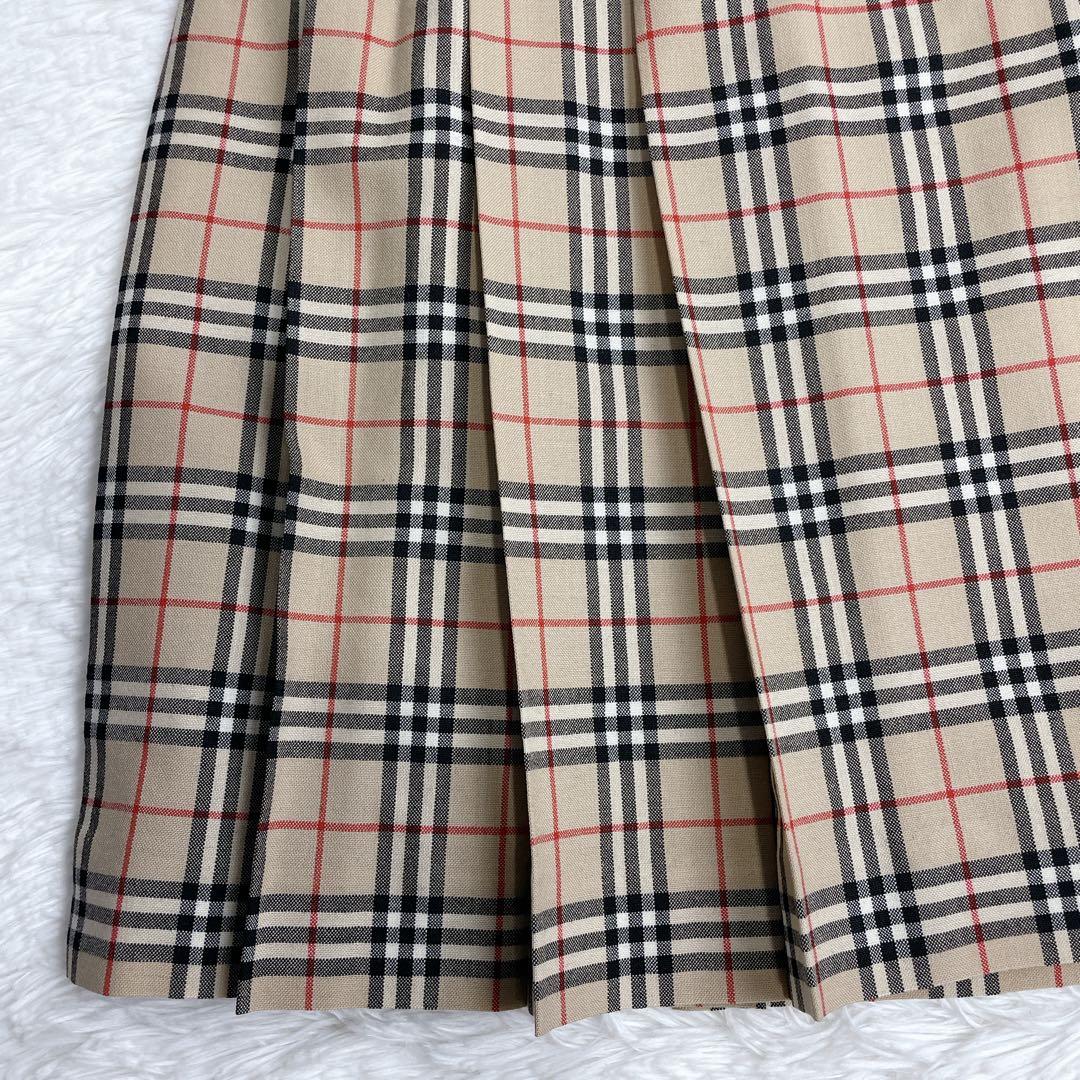 極美品✨バーバリー 巻きスカート プリーツ ノバチェック ベルト 160A M