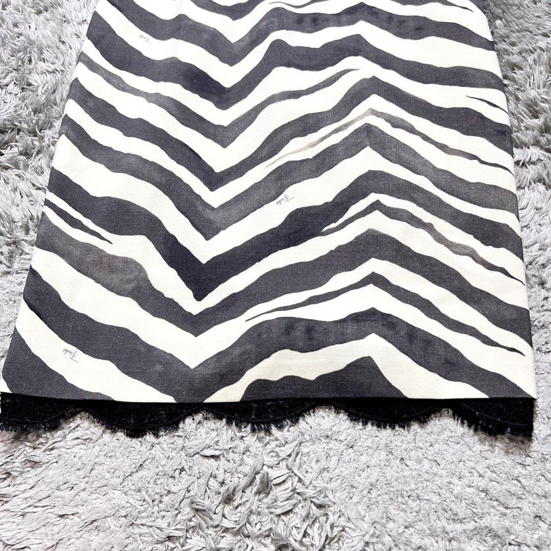 エミリオプッチ　キャップスリーブ ゼブラ ワンピースウール シルク S相当 美品