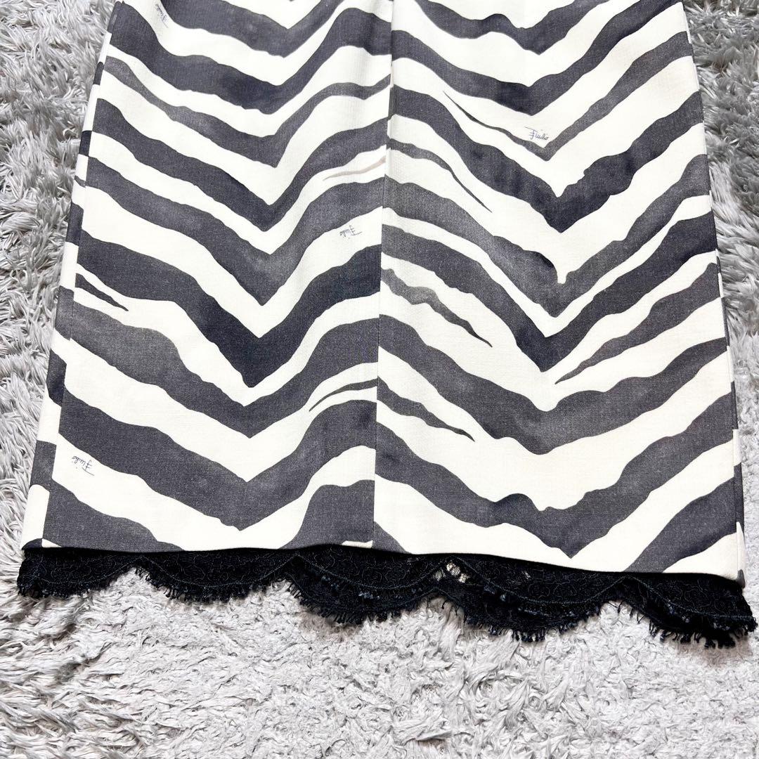 エミリオプッチ　キャップスリーブ ゼブラ ワンピースウール シルク S相当 美品