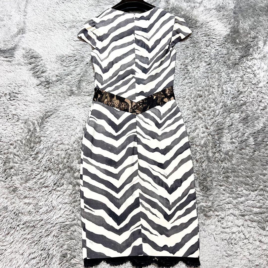 エミリオプッチ　キャップスリーブ ゼブラ ワンピースウール シルク S相当 美品