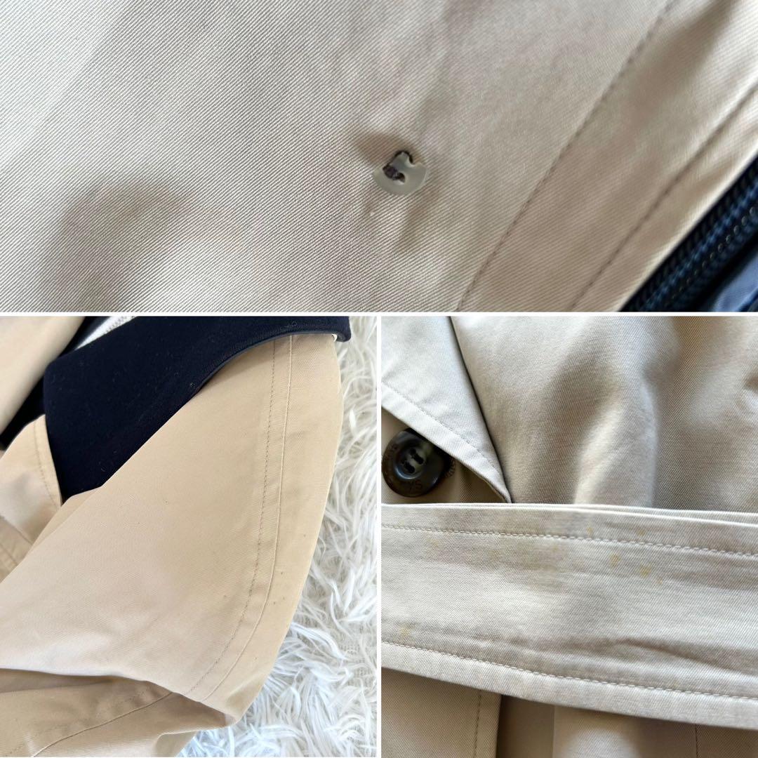 希少デザイン　バーバリー　トレンチコート　襟付き　ライナー　ベルト完備　ベージュ