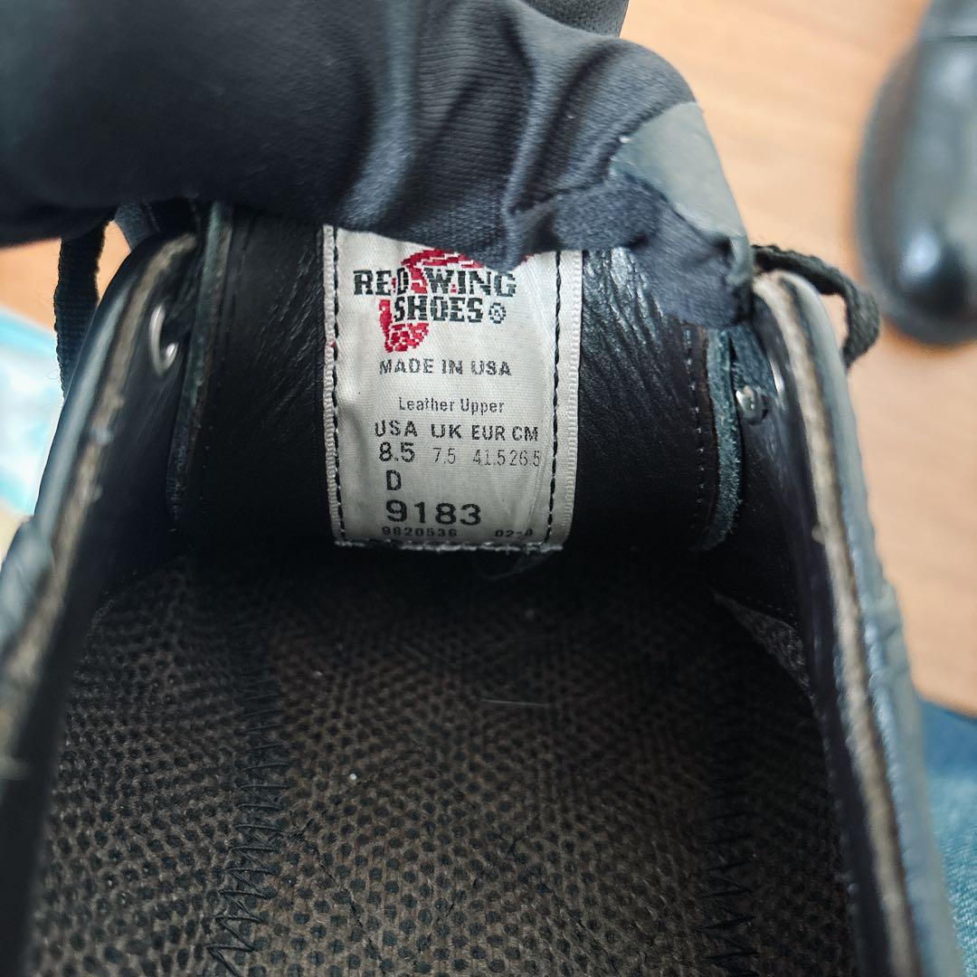 美品 REDWING ポストマン ゴアテックス 9183 ブラック 26.5