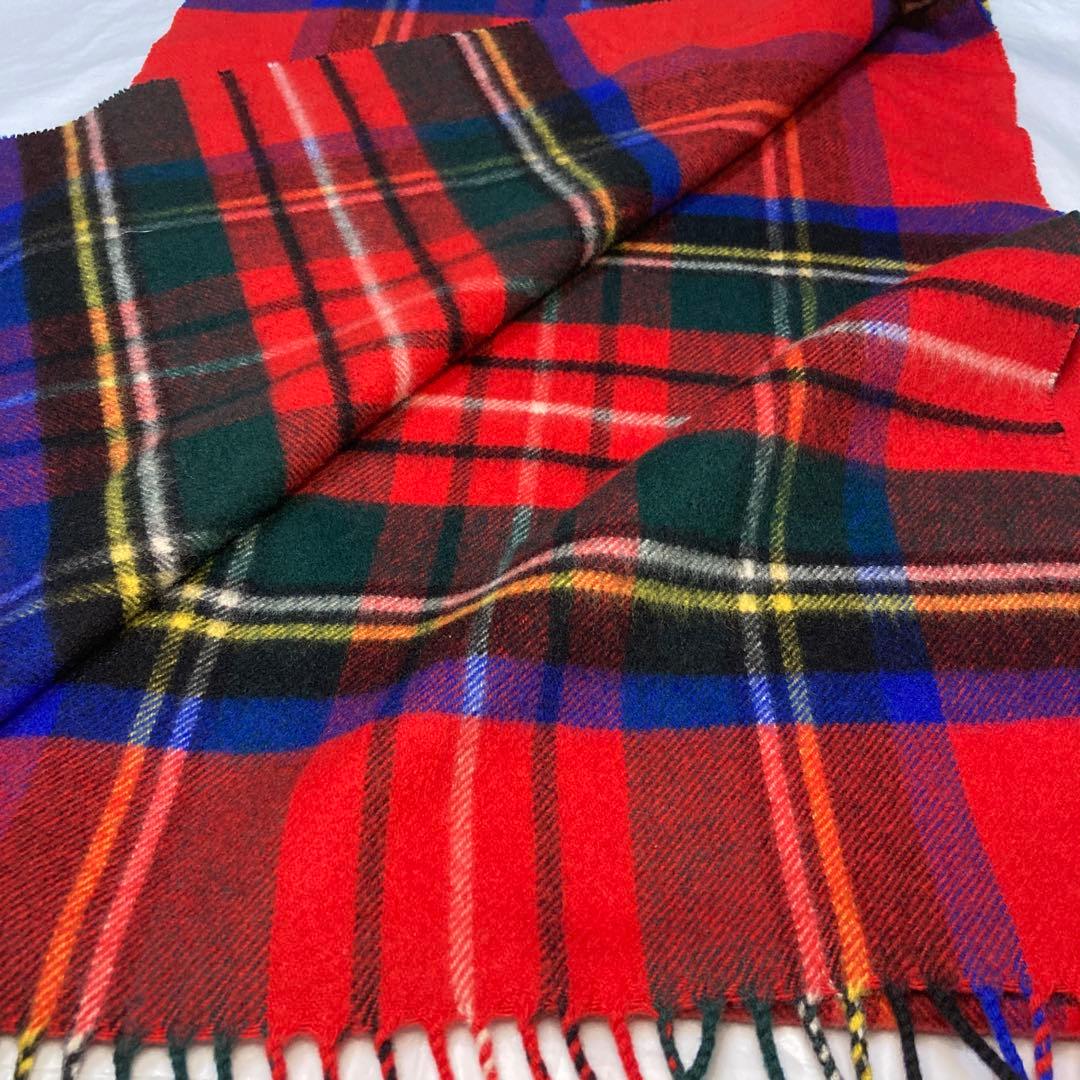 ジョンストンズ カシミヤ100％ 中判ストール ロイヤルチュワート