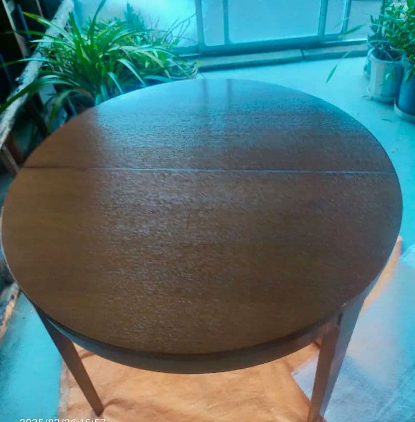 値下げしました!サイズが変わる、ラウンドテーブル木製円形テーブル