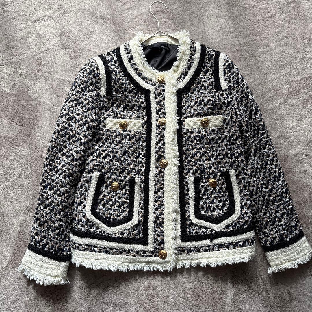 最終Adonisis アドニシス ツイード ジャケット 金ボタン F